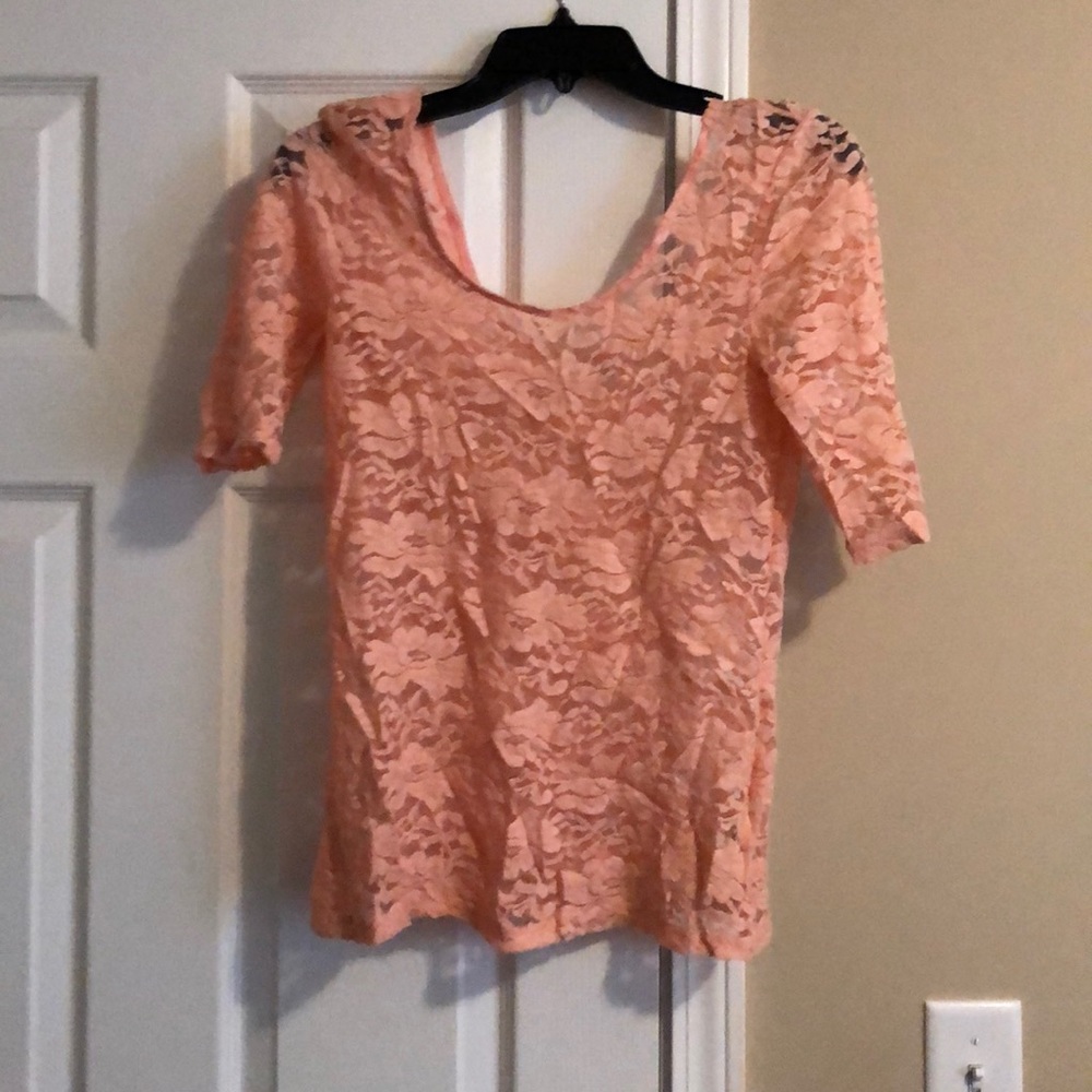 Pink flower shirt size large